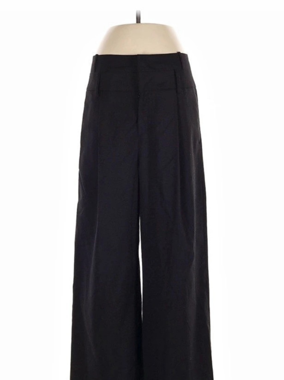 The Frankie Shop Gelso Pleated Trousers Wide Leg Black